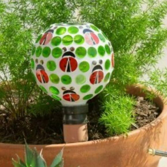 Evergreen Other - Evergreen set of 2 Mosaic watering globe with coordinated mister set, Ladybug
